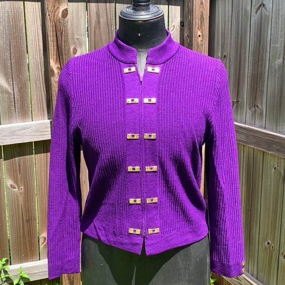 St. John Collection Sweaters - St. John Collection by Marie Grey, zip-up, sz 10